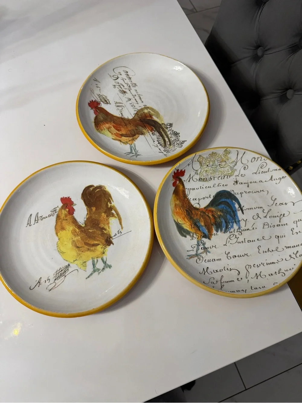 Williams-Sonoma Large Rooster Script Pasta Serving Bowls